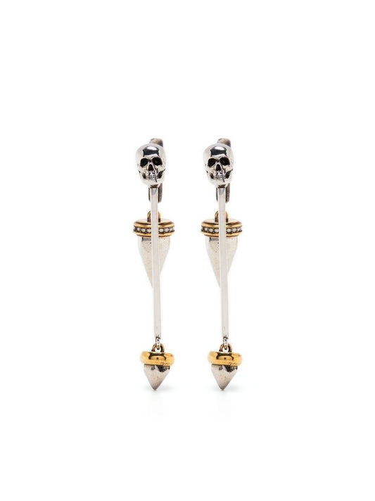 Silver-tone Spike Drop Earrings