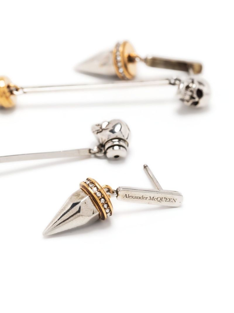 Silver-tone Spike Drop Earrings