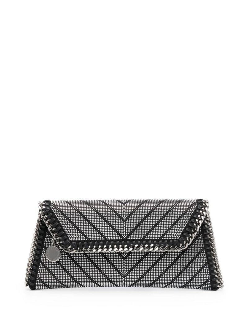 Black Falabella Crystal Clutch Bag