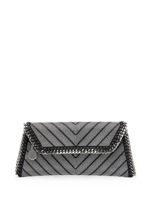 Black Falabella Crystal Clutch Bag