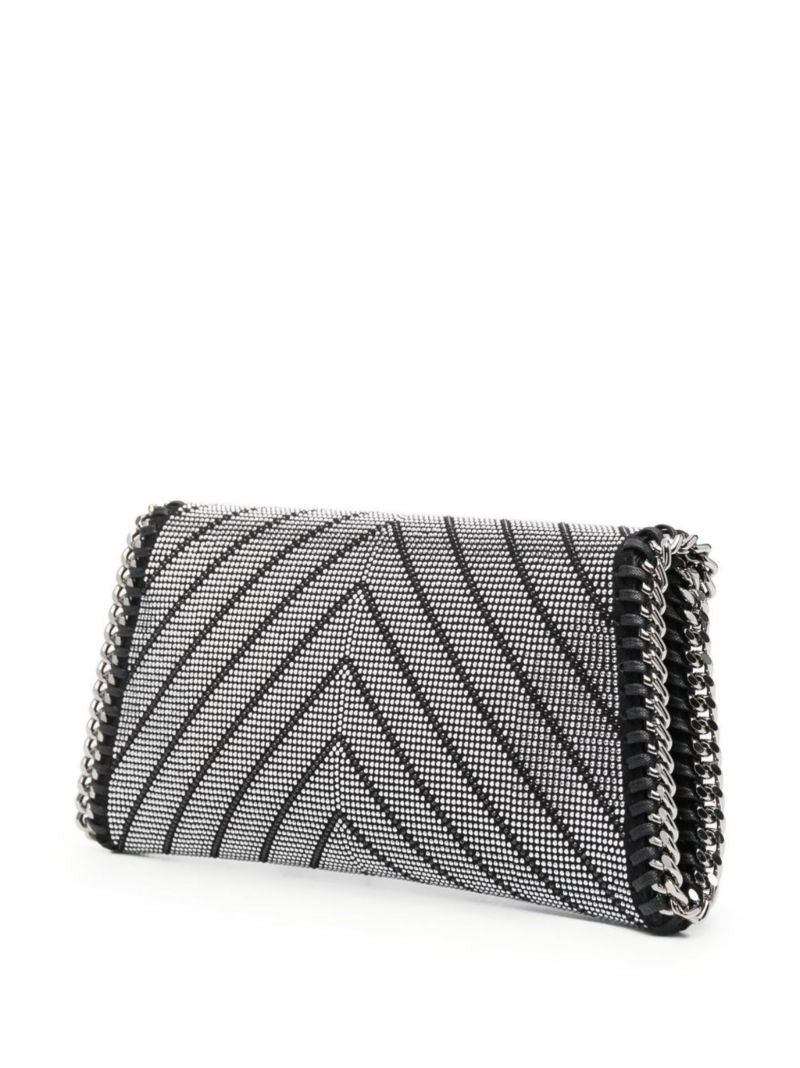 Black Falabella Crystal Clutch Bag