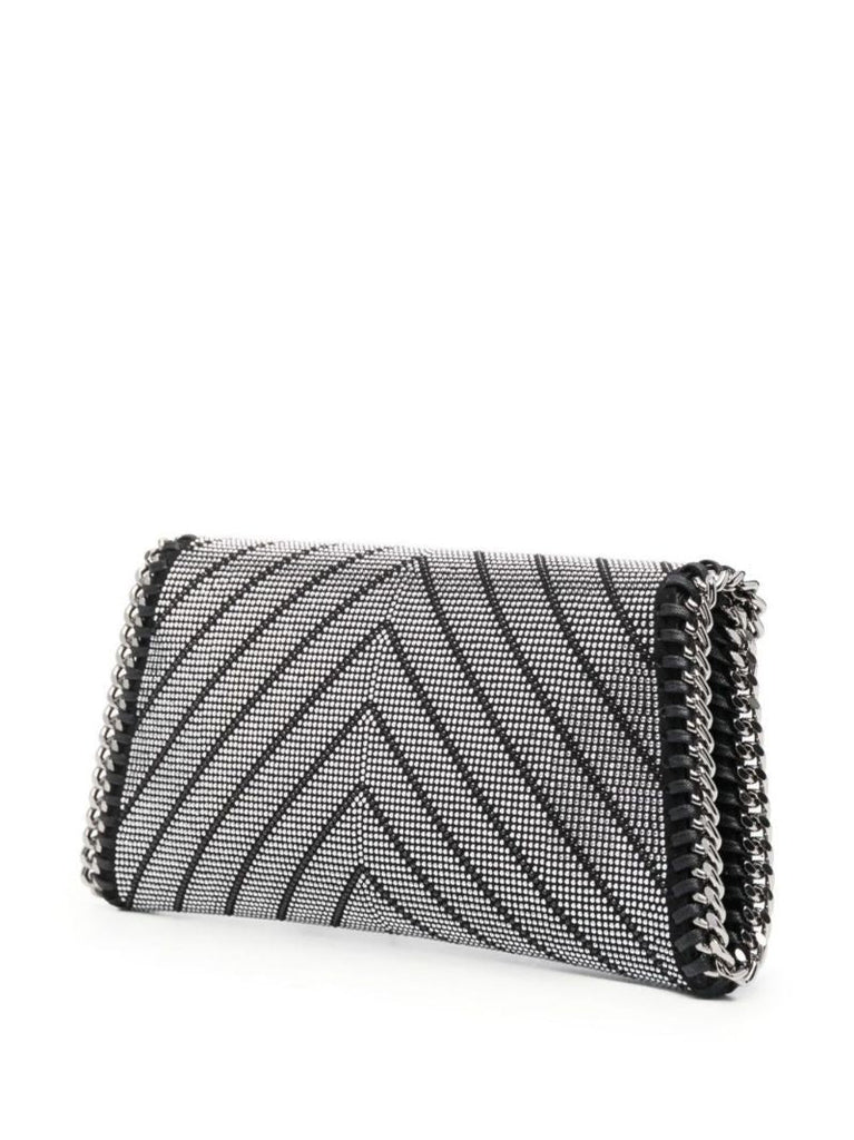 Black Falabella Crystal Clutch Bag