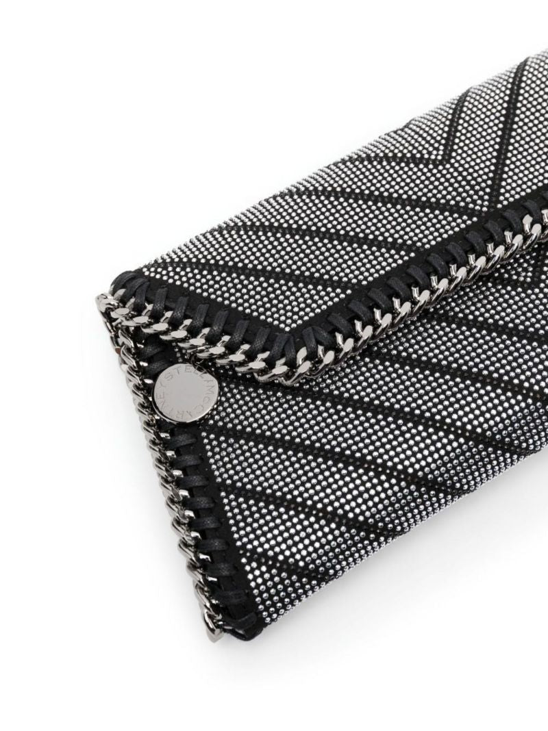 Black Falabella Crystal Clutch Bag