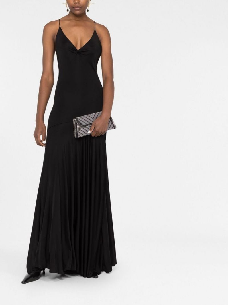 Black Falabella Crystal Clutch Bag