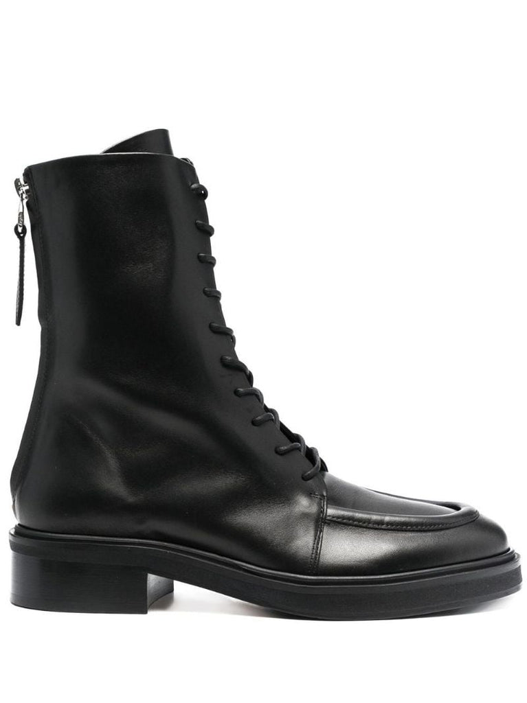 Black Lace-up Ankle Boots