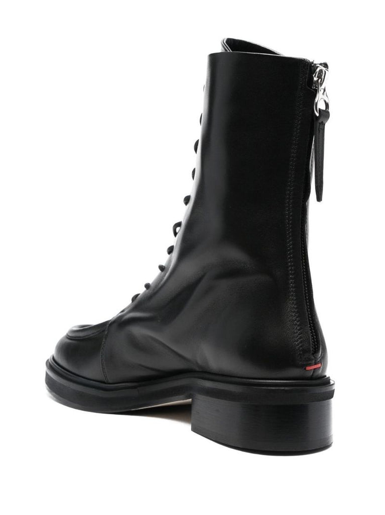 Black Lace-up Ankle Boots