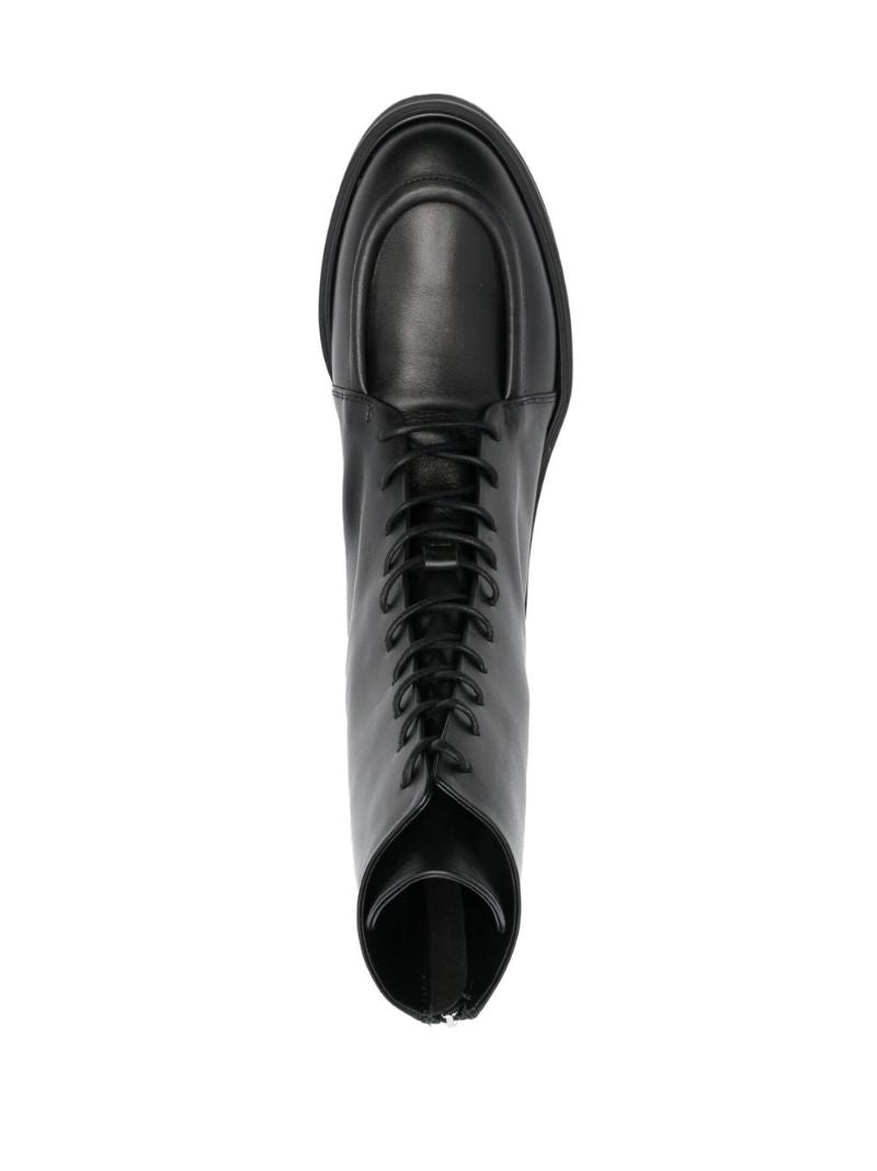 Black Lace-up Ankle Boots