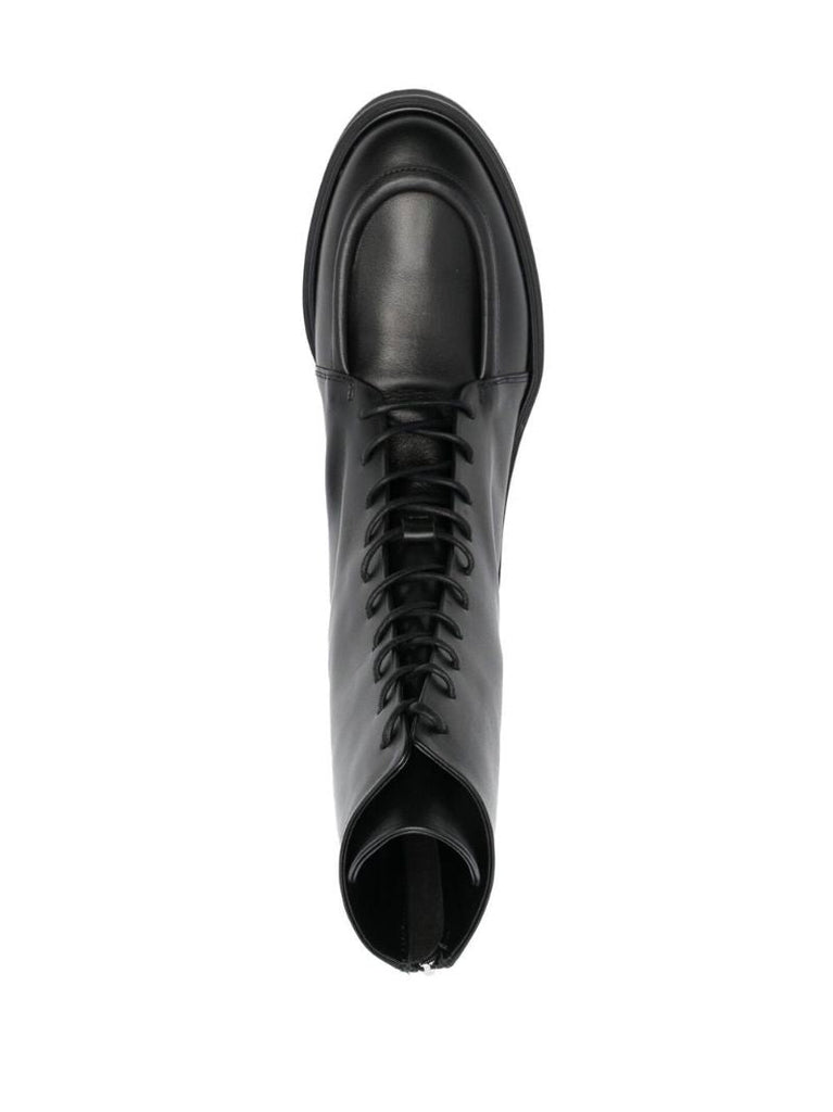 Black Lace-up Ankle Boots