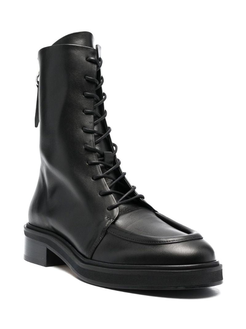 Black Lace-up Ankle Boots