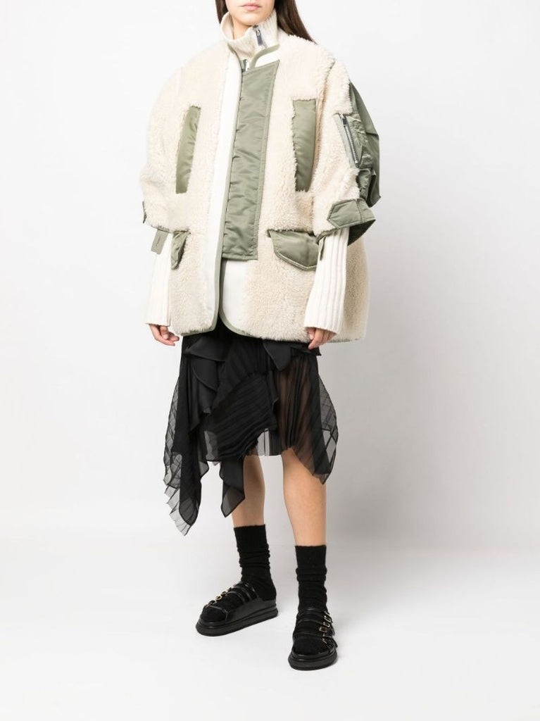 Neutral Panelled Coat