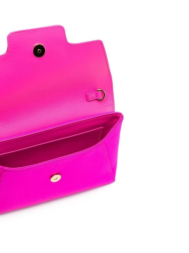Pink Crystal La Medusa Satin Clutch Bag