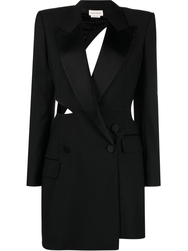 Black Cut Out Blazer Dress