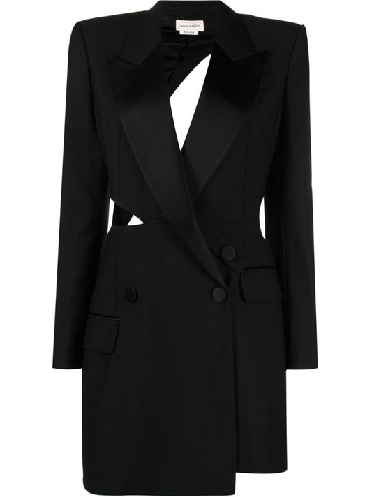 Black Cut Out Blazer Dress