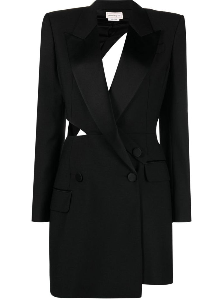 Black Cut Out Blazer Dress