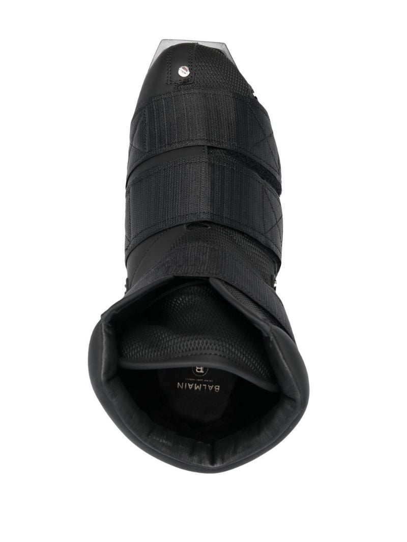 Black Volt Mesh Touch-strap Boots