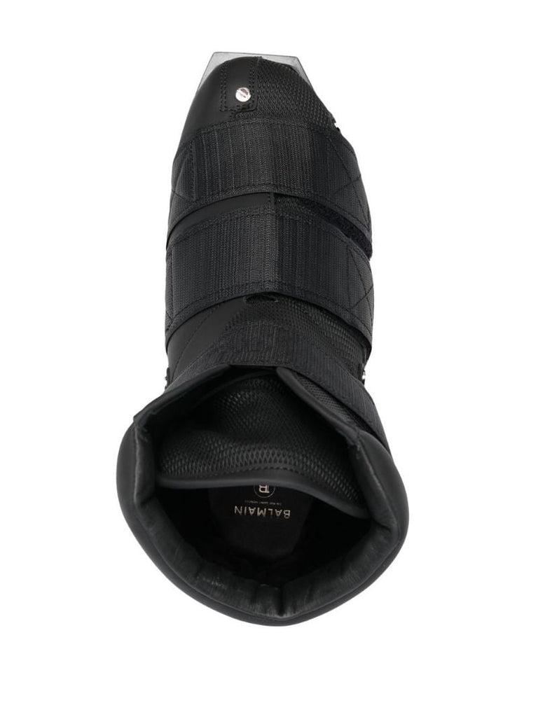 Black Volt Mesh Touch-strap Boots
