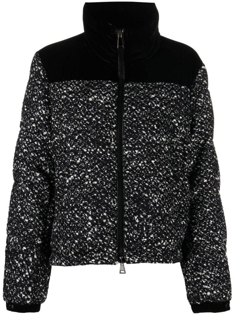 Black Girotte Padded Tweed Jacket