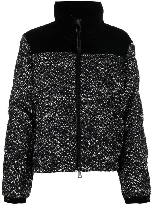 Black Girotte Padded Tweed Jacket