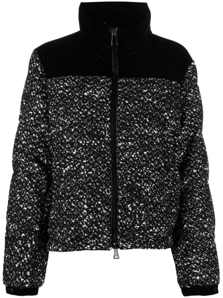 Black Girotte Padded Tweed Jacket