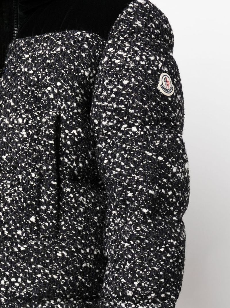 Black Girotte Padded Tweed Jacket