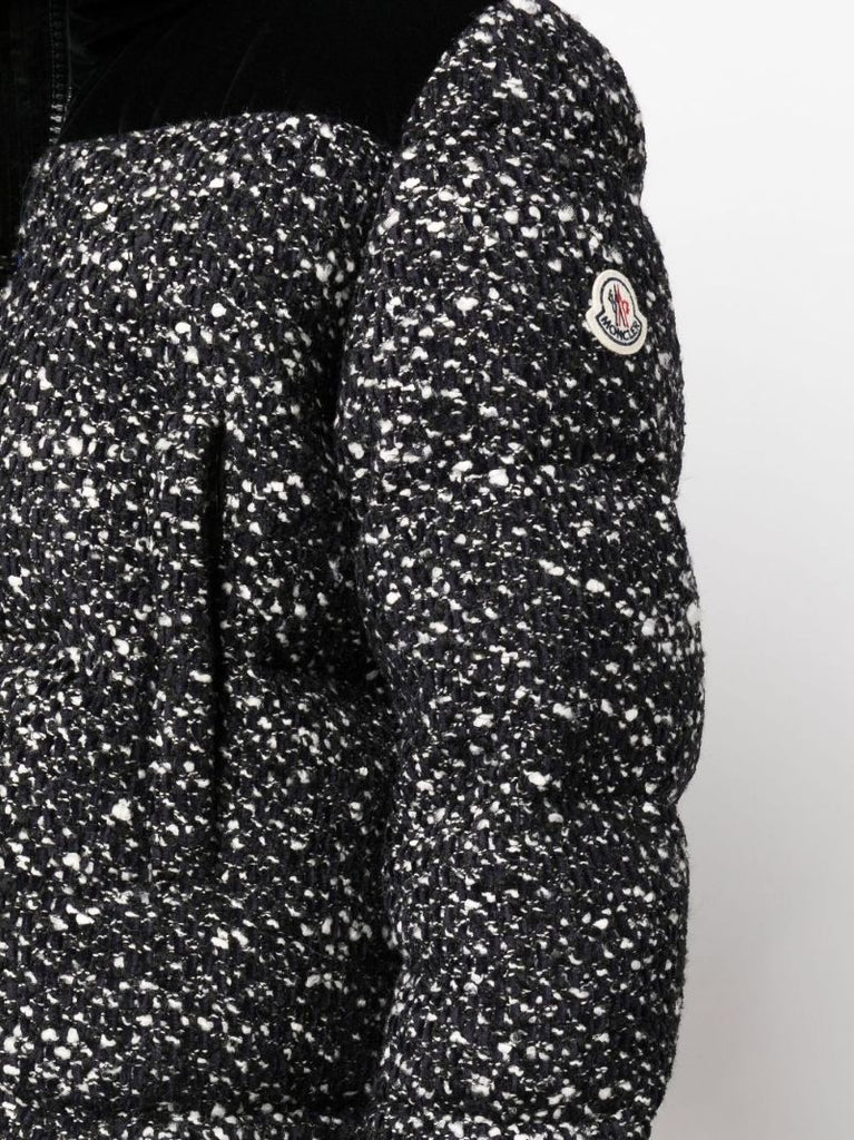 Black Girotte Padded Tweed Jacket