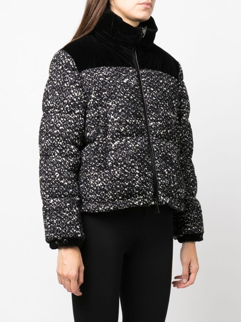 Black Girotte Padded Tweed Jacket