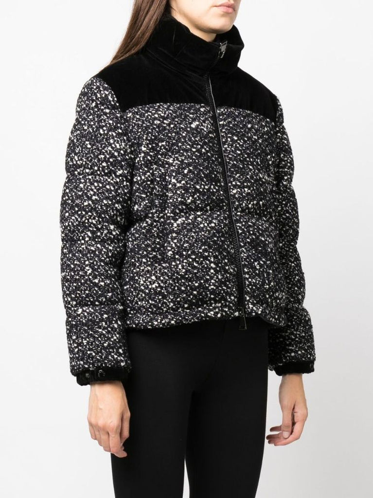 Black Girotte Padded Tweed Jacket