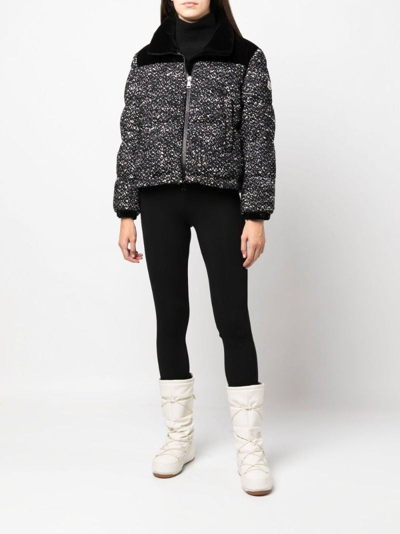 Black Girotte Padded Tweed Jacket