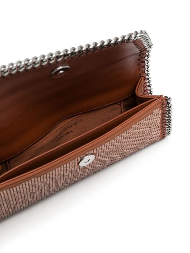 Brown Falabella Crystal Clutch Bag