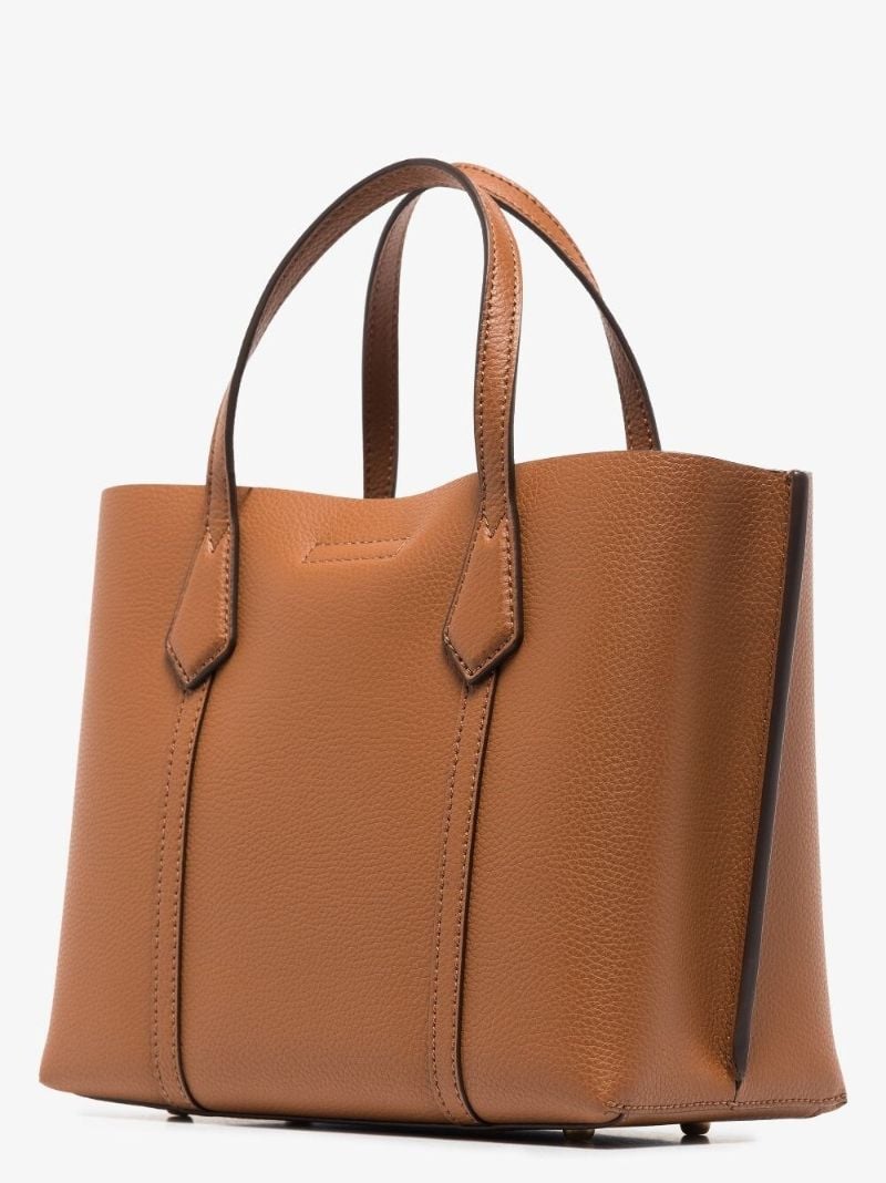 Brown Perry Small Leather Tote Bag