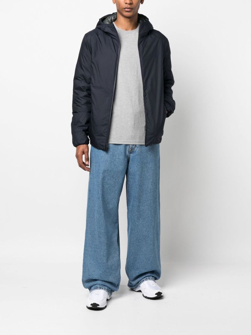 Blue Reversible Padded Bomber Jacket