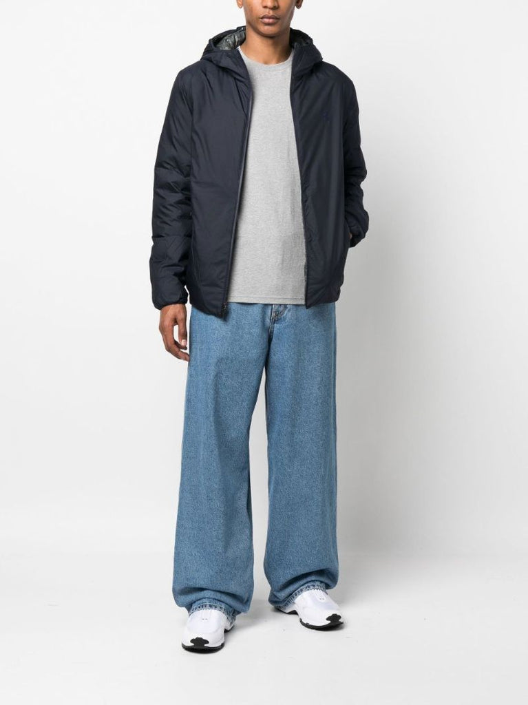 Blue Reversible Padded Bomber Jacket