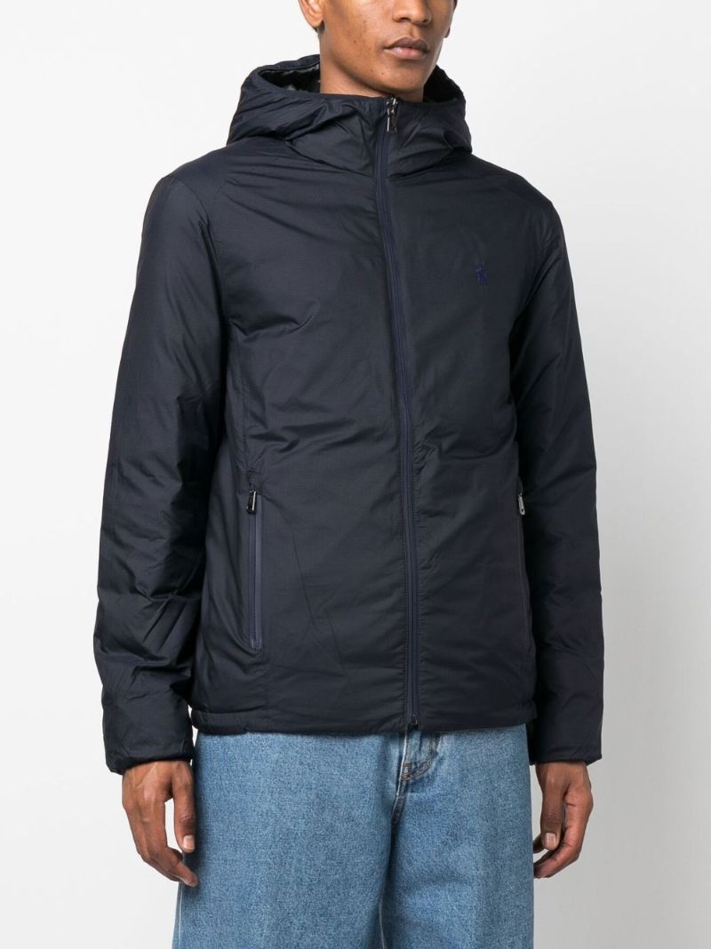 Blue Reversible Padded Bomber Jacket