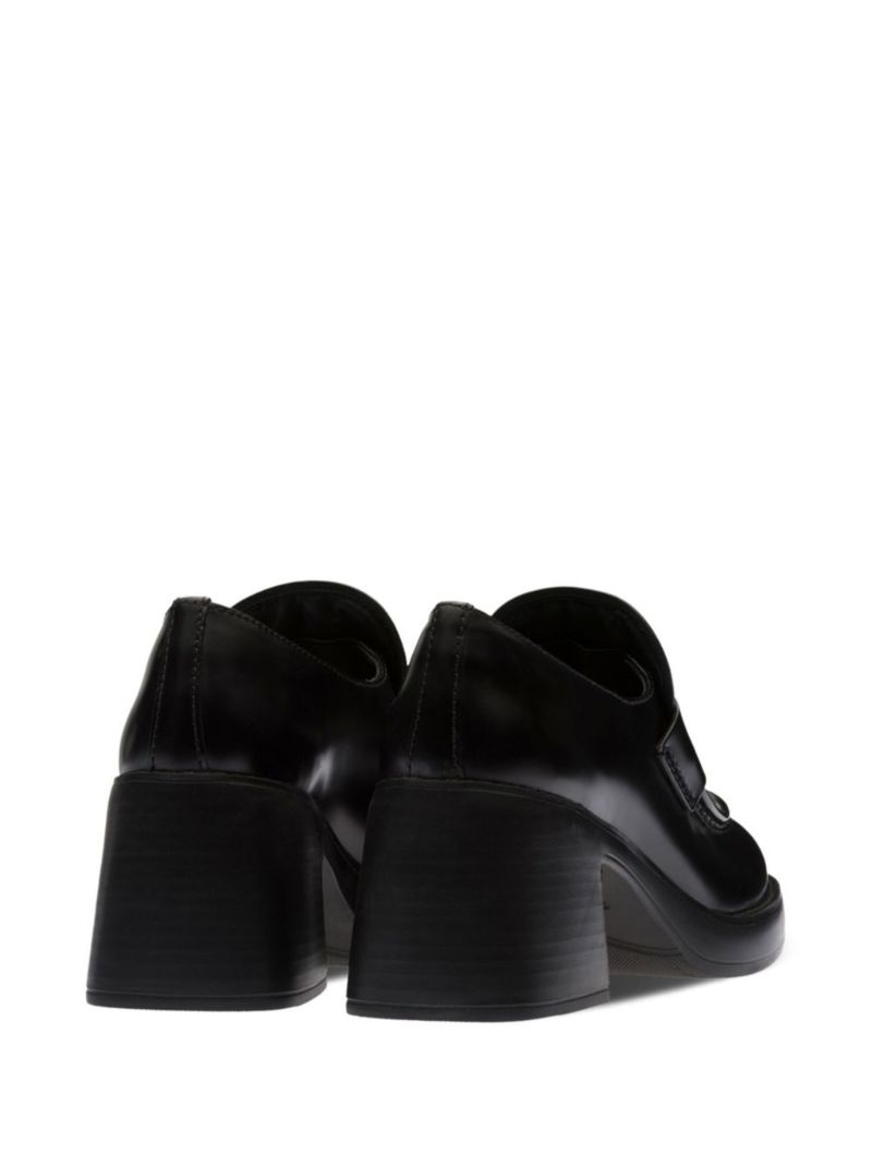 Black Logo Plaque Loafers