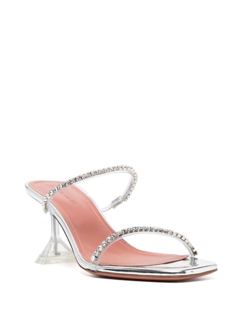 Silver Gilda 70 Crystal Sandals