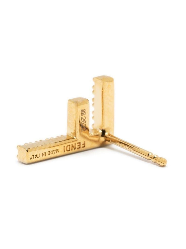 Gold-tone Fendi First Stud Earrings