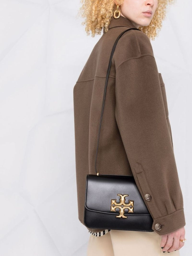 Black Eleanor Leather Cross Body Bag