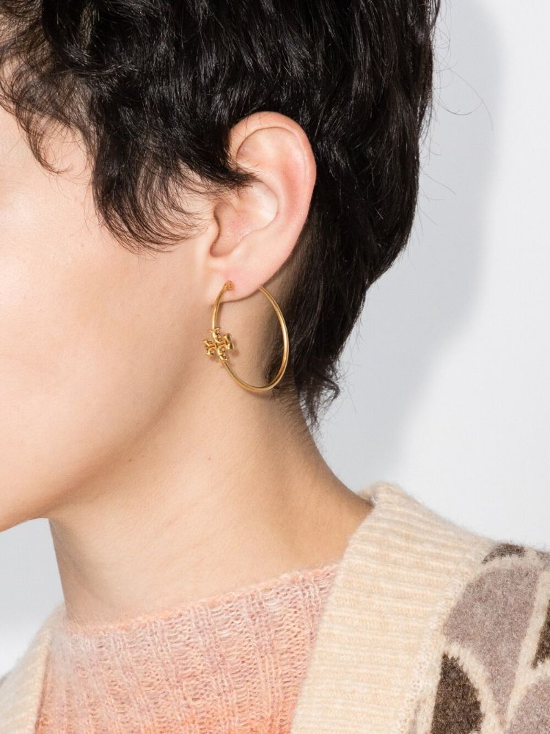 Gold Tone Eleanor Hoop Earring