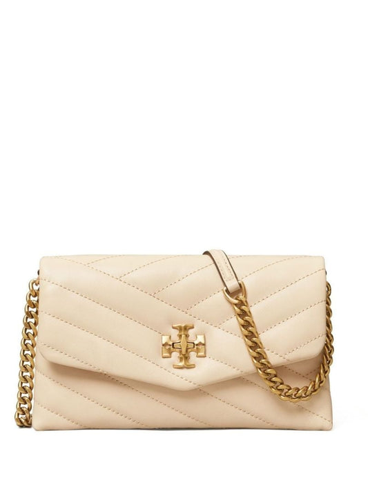 Neutral Kira Mini Quilted Leather Cross Body Bag