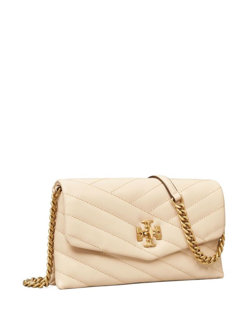Neutral Kira Mini Quilted Leather Cross Body Bag