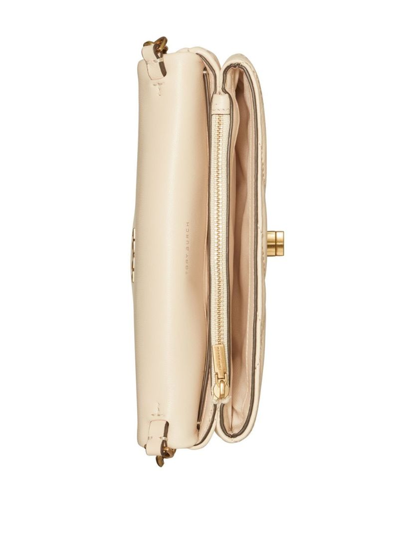 Neutral Kira Mini Quilted Leather Cross Body Bag