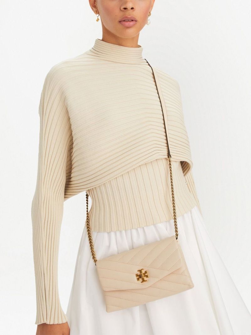 Neutral Kira Mini Quilted Leather Cross Body Bag