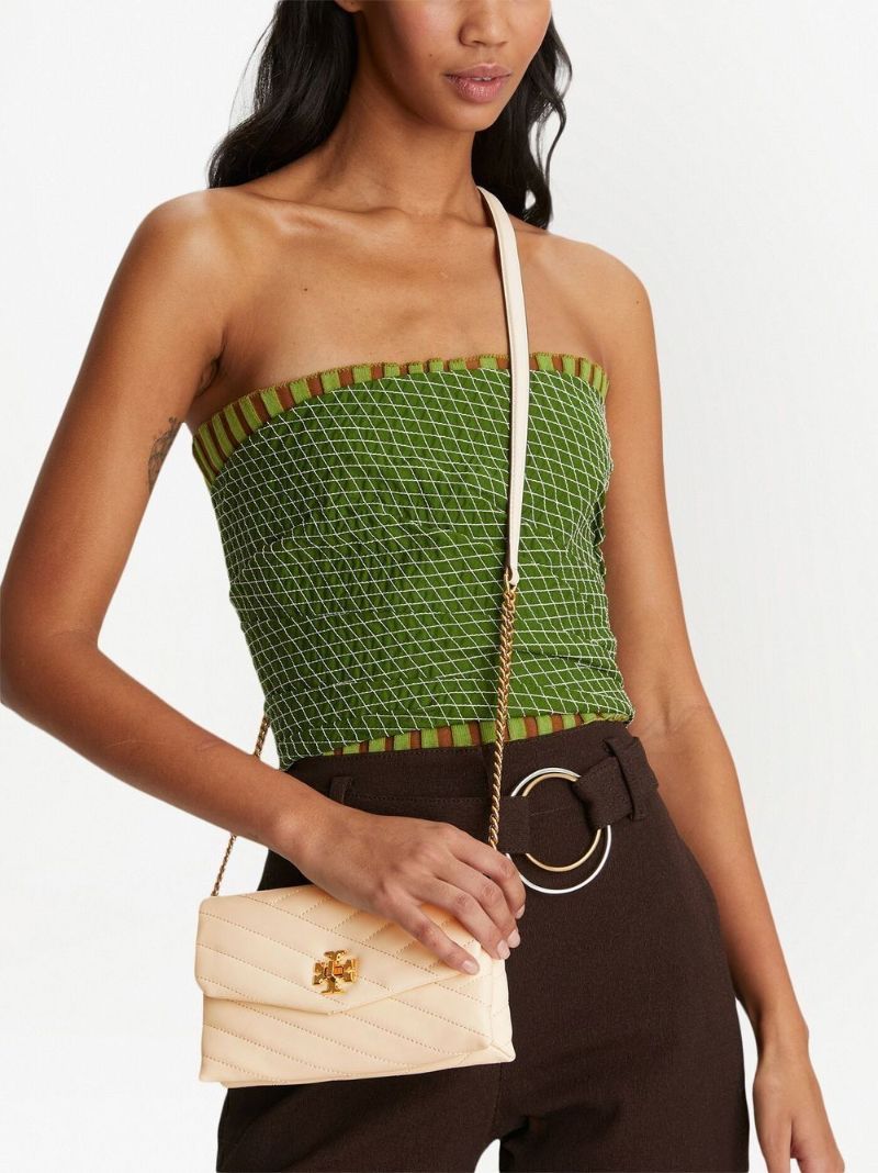 Neutral Kira Mini Quilted Leather Cross Body Bag
