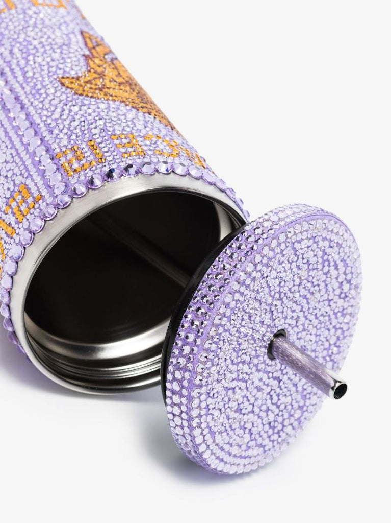Purple Medusa Crystal Embellished Travel Cup