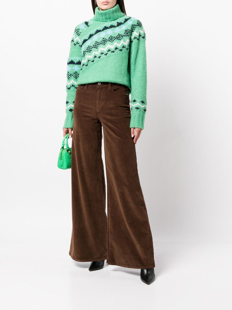 Brown Le Palazzo Wide-leg Jeans
