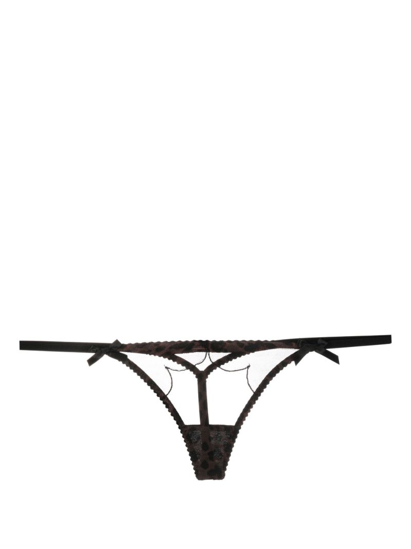Black Lorna Mesh Thong