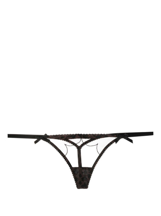 Black Lorna Mesh Thong