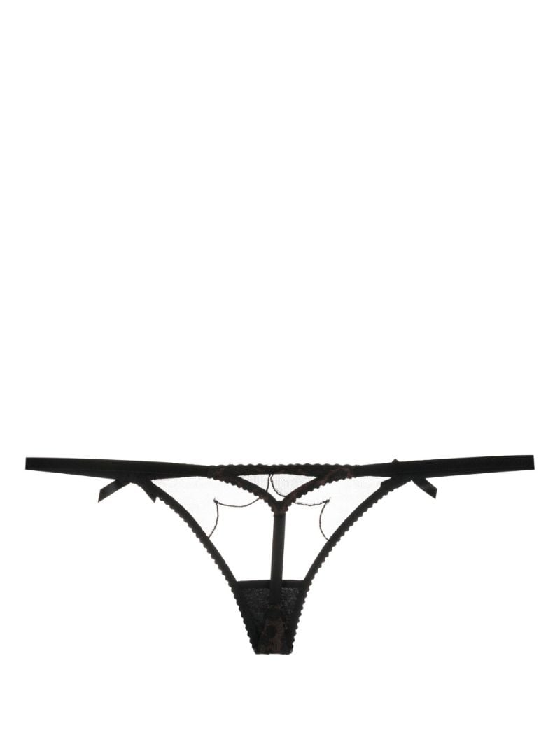 Black Lorna Mesh Thong