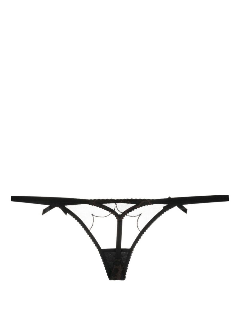 Black Lorna Mesh Thong