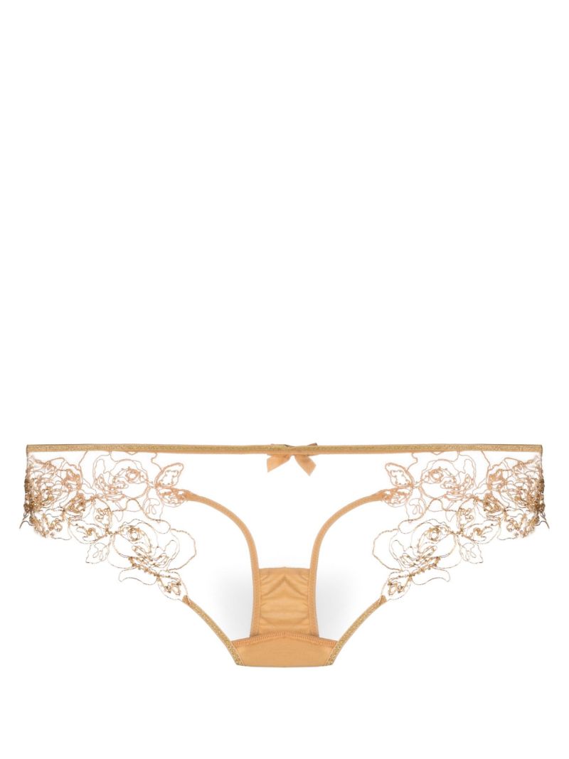 Neutral Lindie Embroidered Briefs